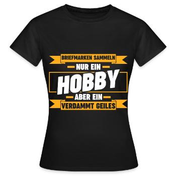 Philatelie Briefmarkensammlung Briefmarkensammler - Frauen T-Shirt - Schwarz - Vorne - AI Model Female 172 dark (172cm)