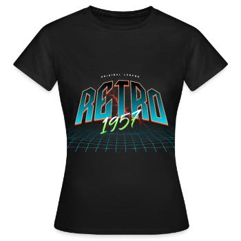 1957 Year of birth Year of birth - Women's T-Shirt - black - Front - AI Model Female 172 dark (172cm)