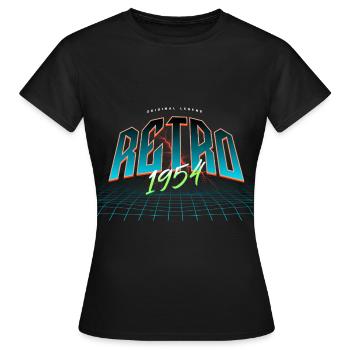 1954 Year of birth Year of birth - Women's T-Shirt - black - Front - AI Model Female 172 dark (172cm)