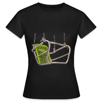 Foire foraine Manège à chaînes - T-shirt Femme - noir - Devant - AI Model Female 172 dark (172cm)