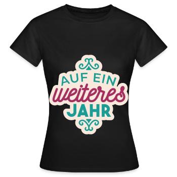 New year - great gift - Women's T-Shirt - black - Front - AI Model Female 172 dark (172cm)