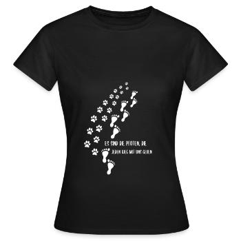 Es sind die Pfoten Hundeliebhaber geschenk - Frauen T-Shirt - Schwarz - Vorne - AI Model Female 172 dark (172cm)