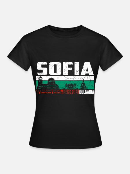Sofia Bulgarien - Frauen T-Shirt - Schwarz