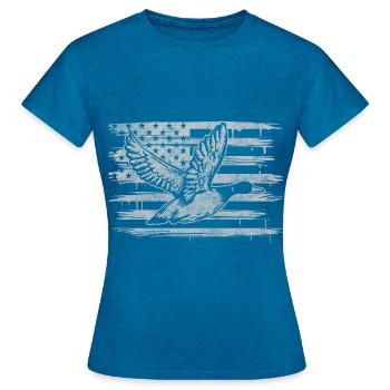 Ducks Rubber Duck Rubber Duck Swimming - Women's T-Shirt - antique blue sapphire heather - Front - AI Model Female 172 dark (172cm)