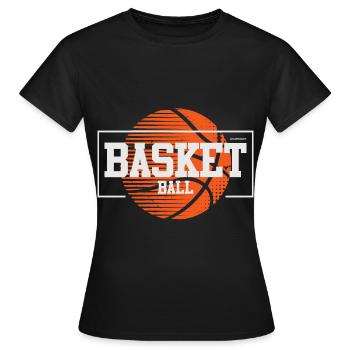 Basketball Basketballer - Frauen T-Shirt - Schwarz - Vorne - AI Model Female 172 dark (172cm)