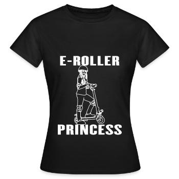 Elektro Roller Princesse E-Roller Idée cadeau - T-shirt Femme - noir - Devant - AI Model Female 172 dark (172cm)