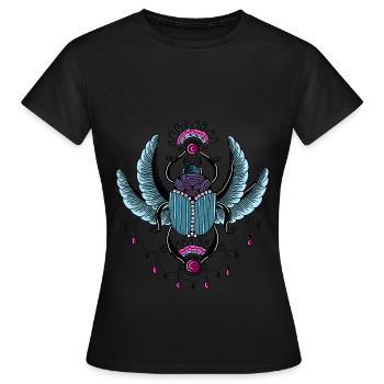 Sacred Beatle Turquoise - Women's T-Shirt - black - Front - AI Model Female 172 dark (172cm)