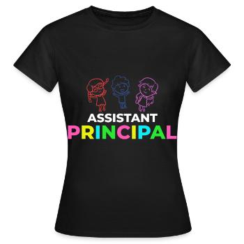 Chef d’établissement Directeur Directeur Directeur de la direction de l’école - T-shirt Femme - noir - Devant - AI Model Female 172 dark (172cm)