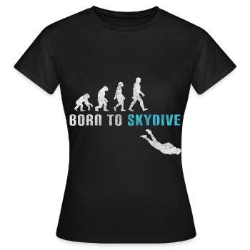 Fallschirmspringen Sprung - Frauen T-Shirt - Schwarz - Vorne - AI Model Female 172 dark (172cm)