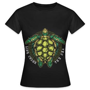 Turtle turtles - Women's T-Shirt - black - Front - AI Model Female 172 dark (172cm)