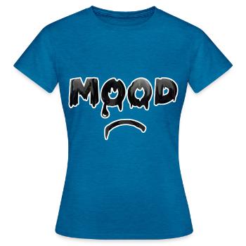 MOOD TRISTE SAD - Women's T-Shirt - antique blue sapphire heather - Front - AI Model Female 172 dark (172cm)