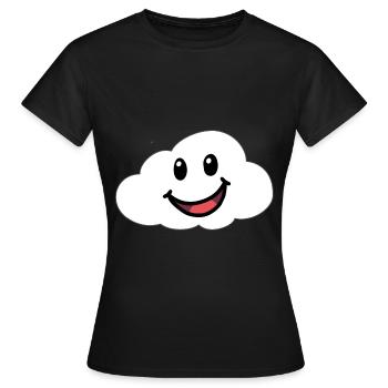 Emotionen Gefühle freundliche Wolke Himmel - Frauen T-Shirt - Schwarz - Vorne - AI Model Female 172 dark (172cm)