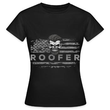 Charpentier chantier maison couvreur maître - T-shirt Femme - noir - Devant - AI Model Female 172 dark (172cm)