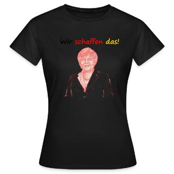 Nous l'avons fait! Merkel: Crise Corona 2020 - T-shirt Femme - noir - Devant - AI Model Female 172 dark (172cm)