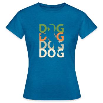 les amateurs de chiens - T-shirt Femme - bleu saphir antique chiné - Devant - AI Model Female 172 dark (172cm)