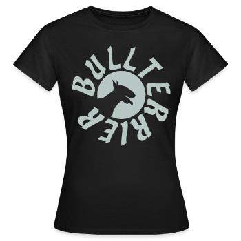 Bull Terrier Bull Terrier - T-shirt Femme - noir - Devant - AI Model Female 172 dark (172cm)
