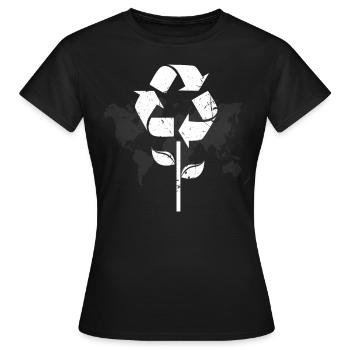 Recyclage Protection de l'environnement Cadeau Mondial Sauver l'environnement - T-shirt Femme - noir - Devant - AI Model Female 172 dark (172cm)