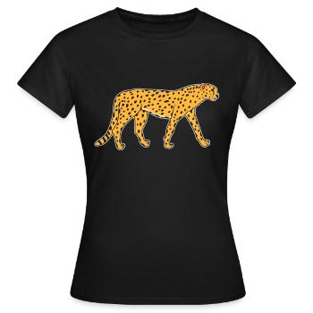 Cheetah Jaguar Leopard Predator Animal Gift - Women's T-Shirt - black - Front - AI Model Female 172 dark (172cm)