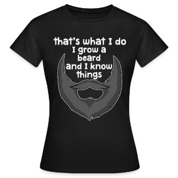 Bart Barbe Barbu Hipster Barbe Cadeau - T-shirt Femme - noir - Devant - AI Model Female 172 dark (172cm)