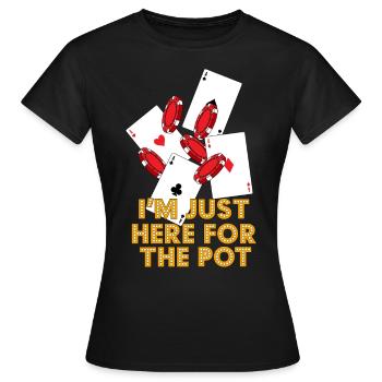 Poker Spieler Casino Texas Hold Em All In Geschenk - Frauen T-Shirt - Schwarz - Vorne - AI Model Female 172 dark (172cm)