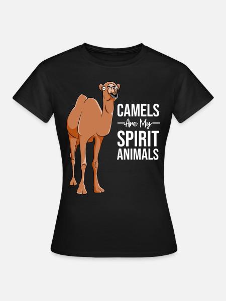 Kamel Kamele Tierliebe Liebhaber Geschenk - Frauen T-Shirt - Schwarz