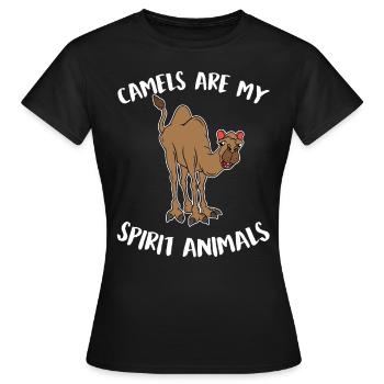 Kamel Kamele Tierliebe Liebhaber Geschenk - Frauen T-Shirt - Schwarz - Vorne - AI Model Female 172 dark (172cm)