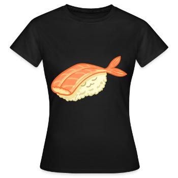 Sushi Maki Nigiri Chinesisch Stäbchen Geschenk - Frauen T-Shirt - Schwarz - Vorne - AI Model Female 172 dark (172cm)