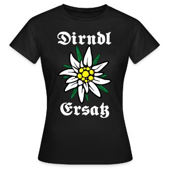 Ersatz Dirndl - Frauen T-Shirt - Schwarz - Vorne - AI Model Female 172 dark (172cm)
