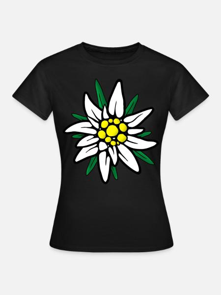Edelweiß Edelweiss Alpen-Edelweiß - T-shirt Femme - noir