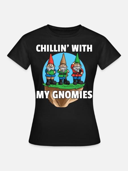 Gartenzwerge Zwerg Garten Gärtner - Frauen T-Shirt - Schwarz