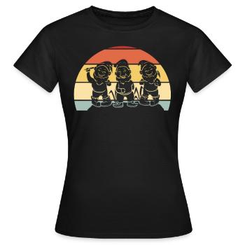 Nain nain nain Jardinier Vintage Retro - T-shirt Femme - noir - Devant - AI Model Female 172 dark (172cm)