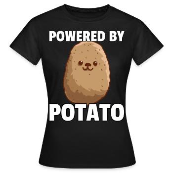 Potatoes Potato Potatoes Potatoes Erpfi Fries - Women's T-Shirt - black - Front - AI Model Female 172 dark (172cm)