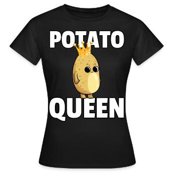 Potatoes Potato Potatoes Potatoes Erpfi Fries - Women's T-Shirt - black - Front - AI Model Female 172 dark (172cm)
