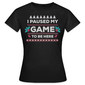 Joueur de jeu drôle Noël disant des jeux - T-shirt Femme - noir - Devant - AI Model Female 172 dark (172cm)