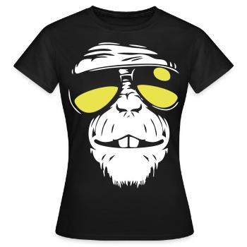 Cool Monkey - Singe cool - T-shirt Femme - noir - Devant - AI Model Female 172 dark (172cm)