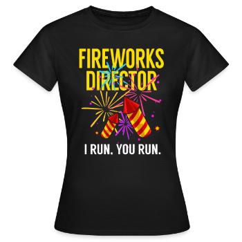 Feuerwerk Pyrotechniker Kracher Rakete - Frauen T-Shirt - Schwarz - Vorne - AI Model Female 172 dark (172cm)