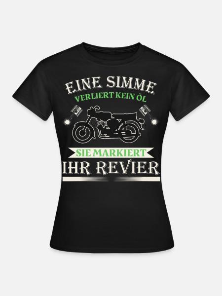 Simson DDR Moped Simson fan s51 ddr design - Frauen T-Shirt - Schwarz
