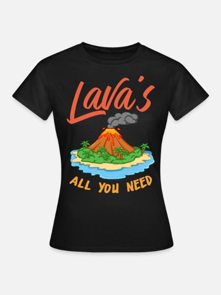 Vulkan Hawaii Vulkanologie Lava - Frauen T-Shirt - Schwarz