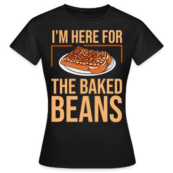 Fèves au lard Fèves au lard drôles - T-shirt Femme - noir - Devant - AI Model Female 172 dark (172cm)