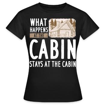 Cabane de montagne refuge chalet cabane en bois - T-shirt Femme - noir - Devant - AI Model Female 172 dark (172cm)