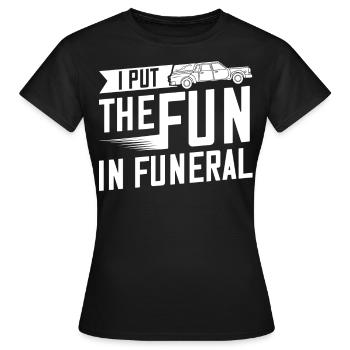 Leichenwagen Bestatter Bestattung Beerdigung - Frauen T-Shirt - Schwarz - Vorne - AI Model Female 172 dark (172cm)