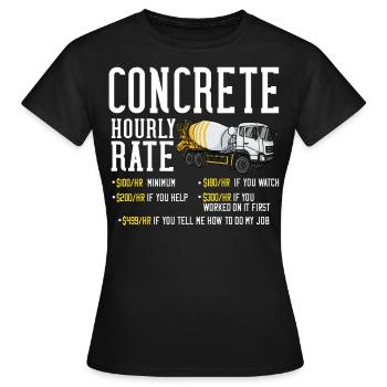 Driving mixer concrete mixer concrete construction site - Women's T-Shirt - black - Front - AI Model Female 172 dark (172cm)