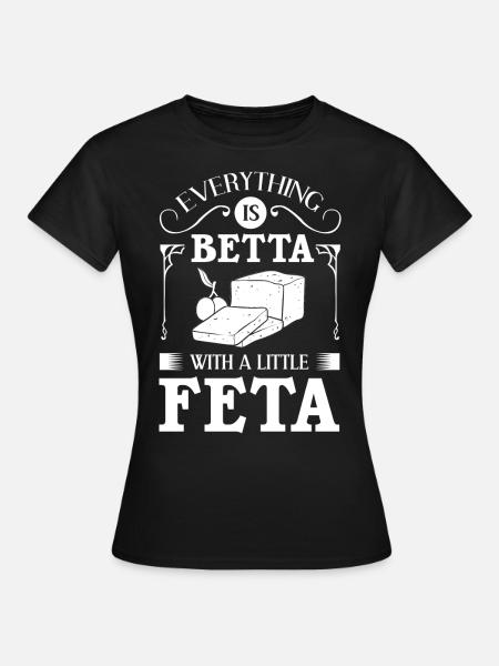 Fromages de chèvres de la feta Grec Fromage de brebis grec - T-shirt Femme - noir