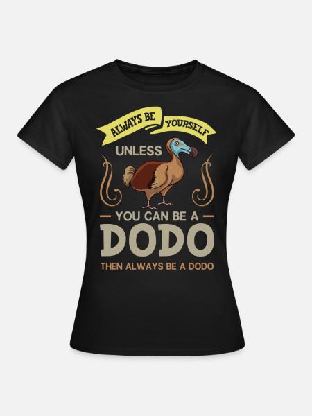 Dodo Oiseau Dronte Dudu Squelette Madagascar - T-shirt Femme - noir