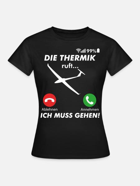 Segelflugzeug Segelflieger fliegen - Frauen T-Shirt - Schwarz