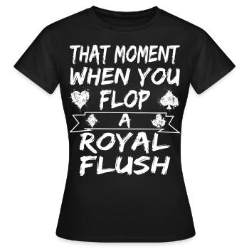 Poker Royal Flush - Frauen T-Shirt - Schwarz - Vorne - AI Model Female 172 dark (172cm)