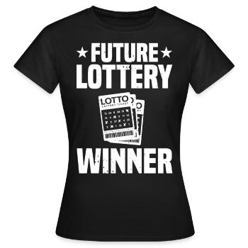 Lotto Gewinner Geschenk Lottozahlen Spieler - Frauen T-Shirt - Schwarz - Vorne - AI Model Female 172 dark (172cm)