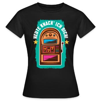 Heute knack' ich dich - Frauen T-Shirt - Schwarz - Vorne - AI Model Female 172 dark (172cm)