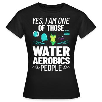 AquaGym Aquafitness Aqua Training Aqua - T-shirt Femme - noir - Devant - AI Model Female 172 dark (172cm)