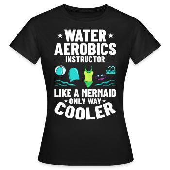 AquaGym Aquafitness Aqua Training Aqua - T-shirt Femme - noir - Devant - AI Model Female 172 dark (172cm)